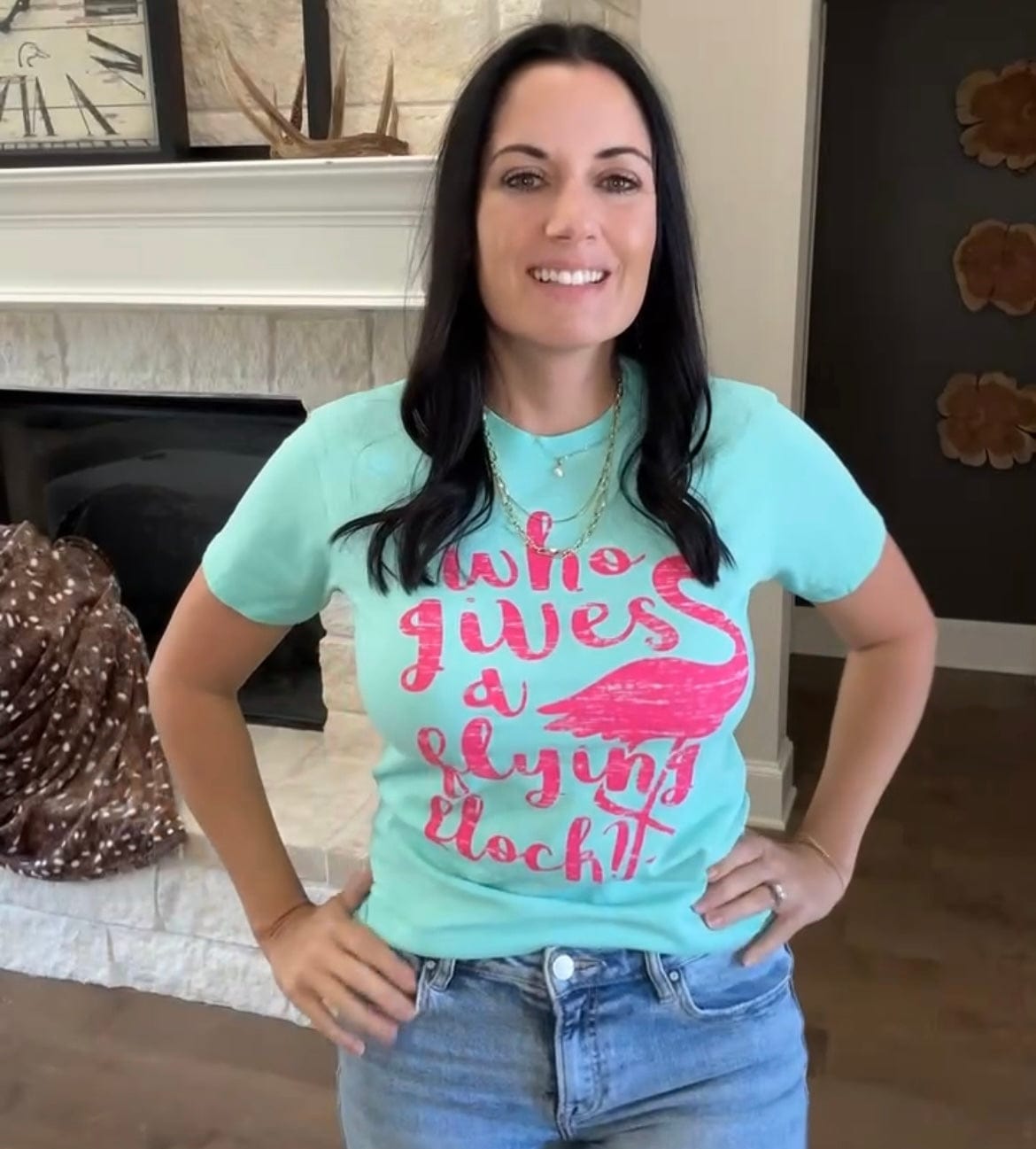 Envy Stylz Boutique Women - Apparel - Shirts - T-Shirts Who Gives A Flying Flock Graphic Tee