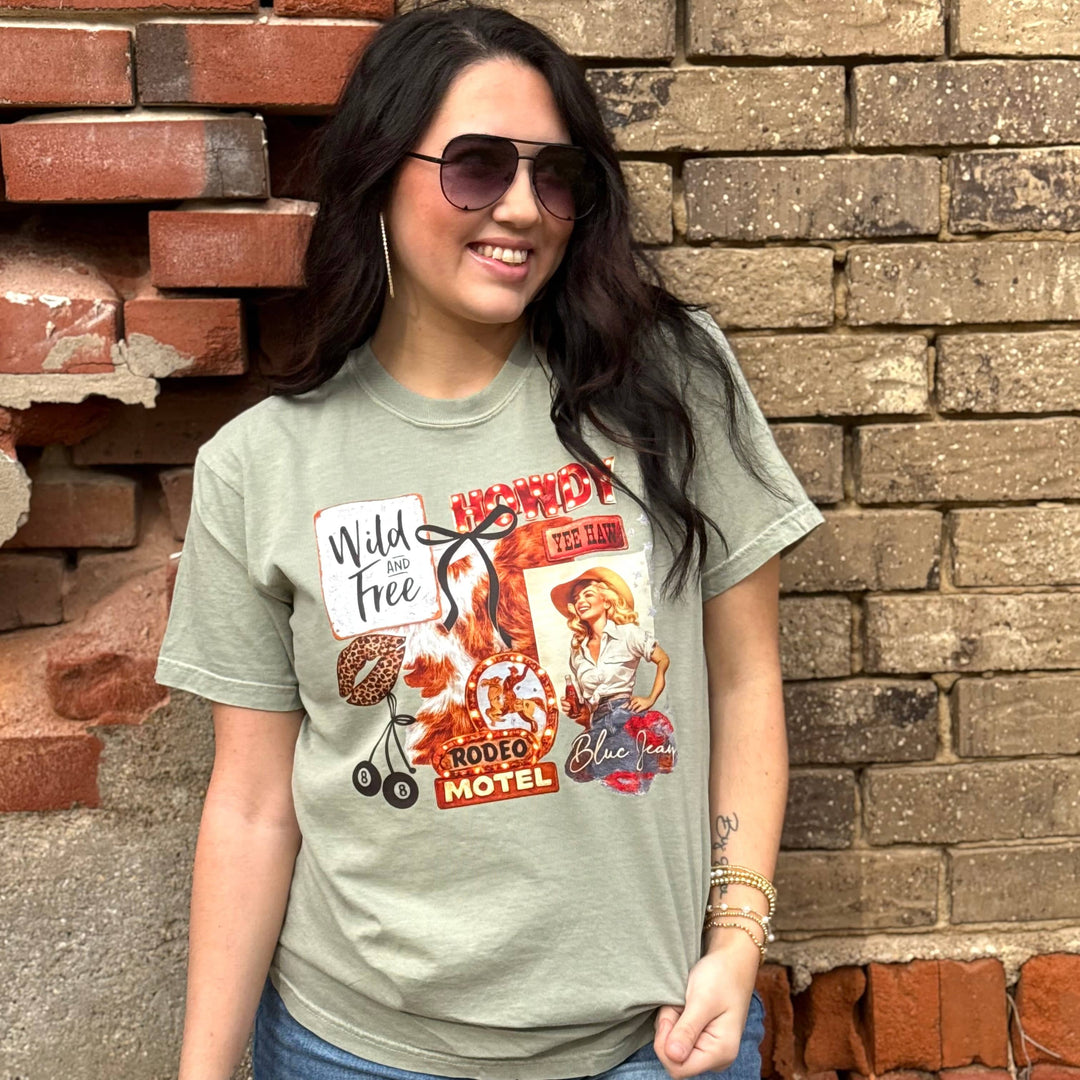 Envy Stylz Boutique Women - Apparel - Shirts - T-Shirts Wild And Free Rodeo Graphic Tee