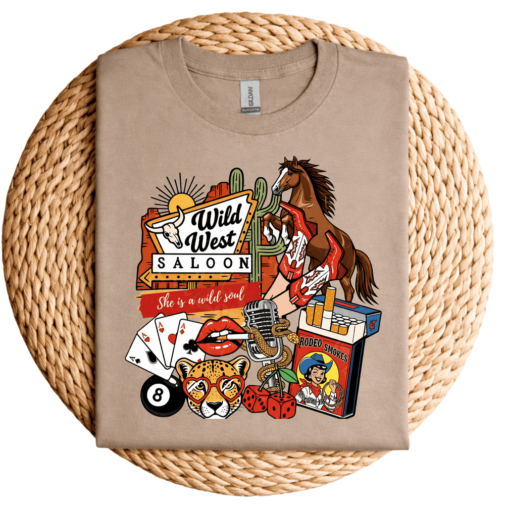Envy Stylz Boutique Women - Apparel - Shirts - T-Shirts Wild West Saloon Graphic Tee Shirt