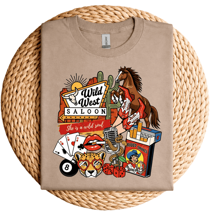Envy Stylz Boutique Women - Apparel - Shirts - T-Shirts Wild West Saloon Graphic Tee Shirt