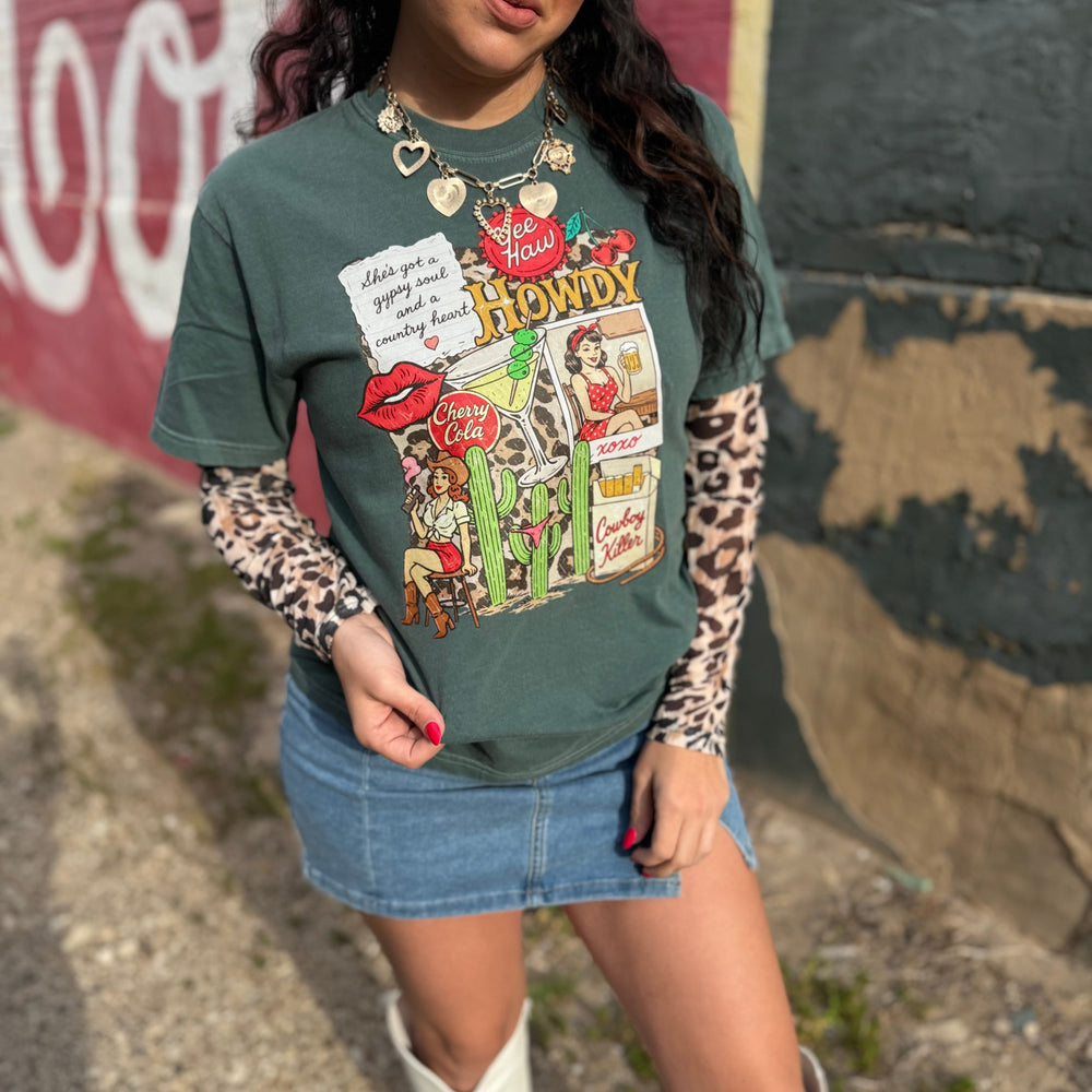 Envy Stylz Boutique Women - Apparel - Shirts - T-Shirts Yeehaw Howdy Collage Graphic Tee Shirt
