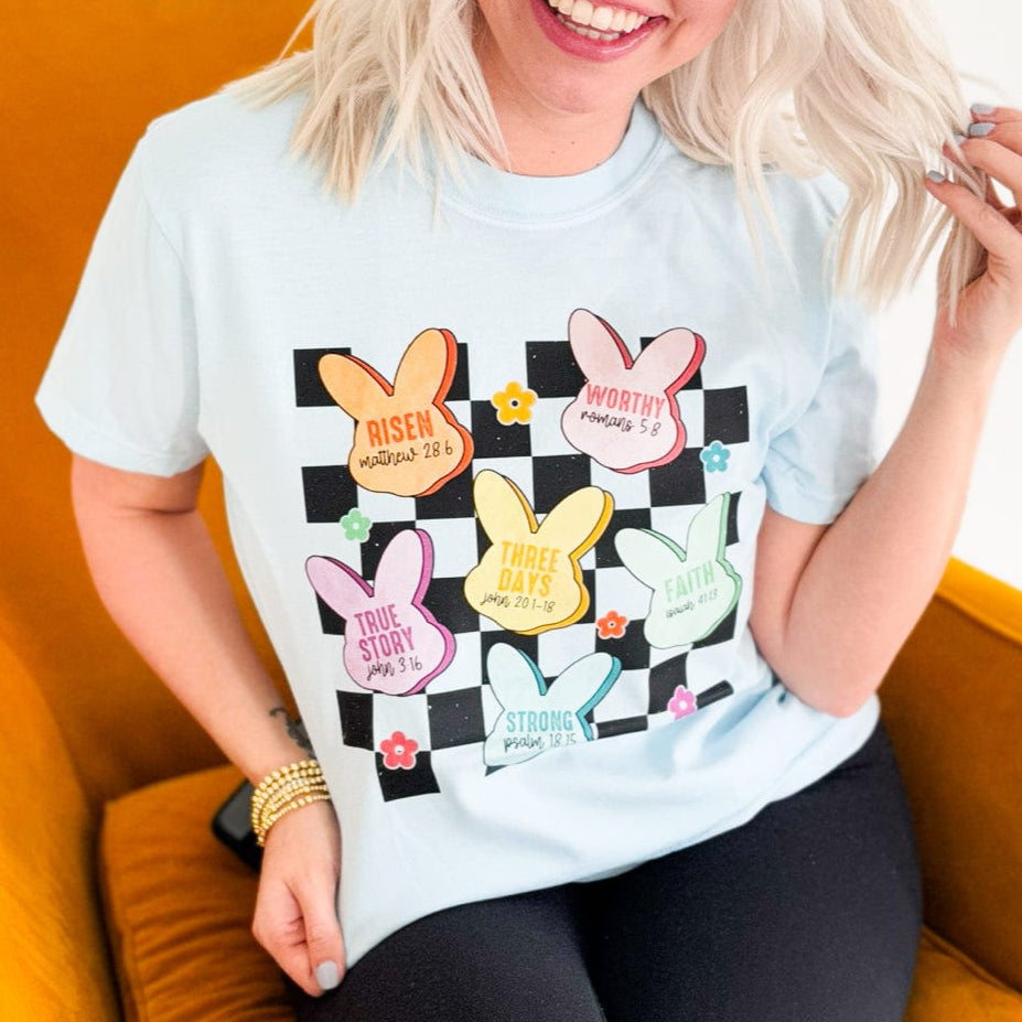 Envy Stylz Wholesale Women - Apparel - Shirts - T-Shirts Checker Bunnies Graphic Tee