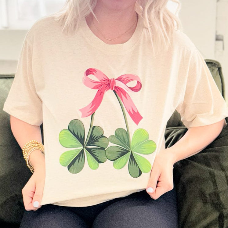 Envy Stylz Wholesale Women - Apparel - Shirts - T-Shirts Cherry Clovers Graphic Tee
