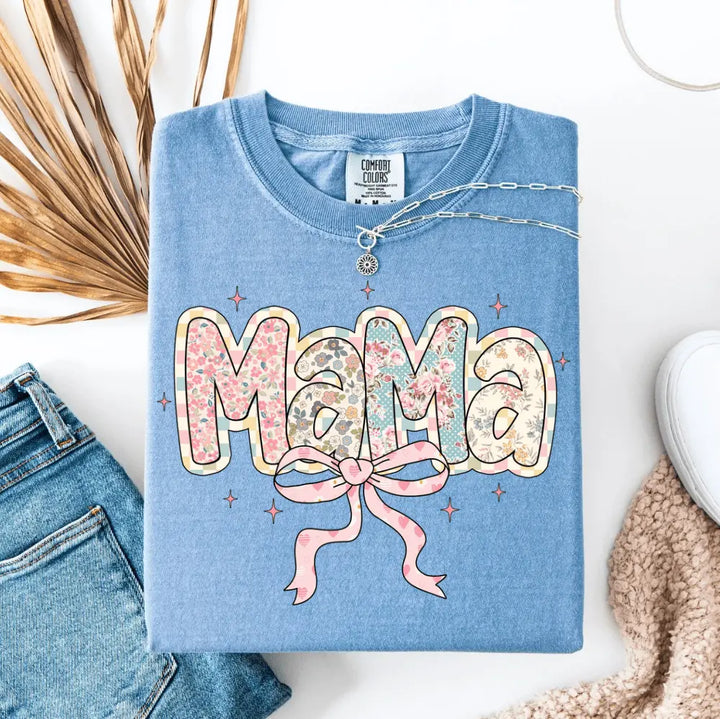 Envy Stylz Wholesale Women - Apparel - Shirts - T-Shirts Floral &amp; Checkered Mama Graphic Tee