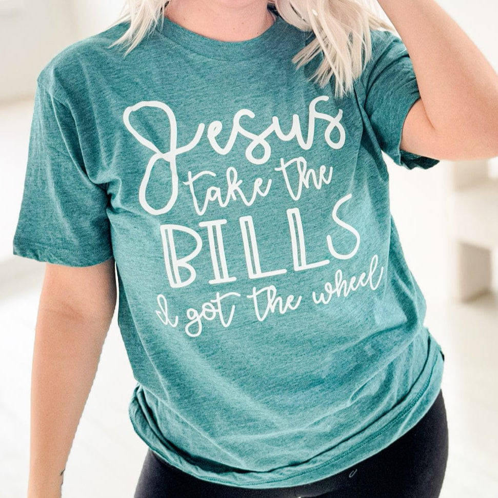 Envy Stylz Wholesale Women - Apparel - Shirts - T-Shirts Jesus Take The Bills Graphic Tee