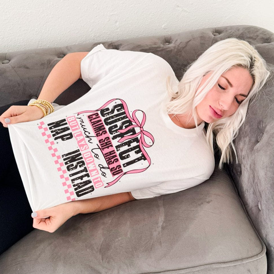 Envy Stylz Wholesale Women - Apparel - Shirts - T-Shirts Suspect Claims She Has So Much To Do Graphic Tee