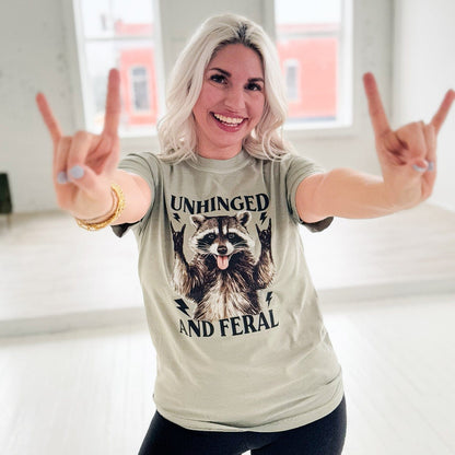 Envy Stylz Wholesale Women - Apparel - Shirts - T-Shirts Unhinged And Feral Raccoon Graphic Tee