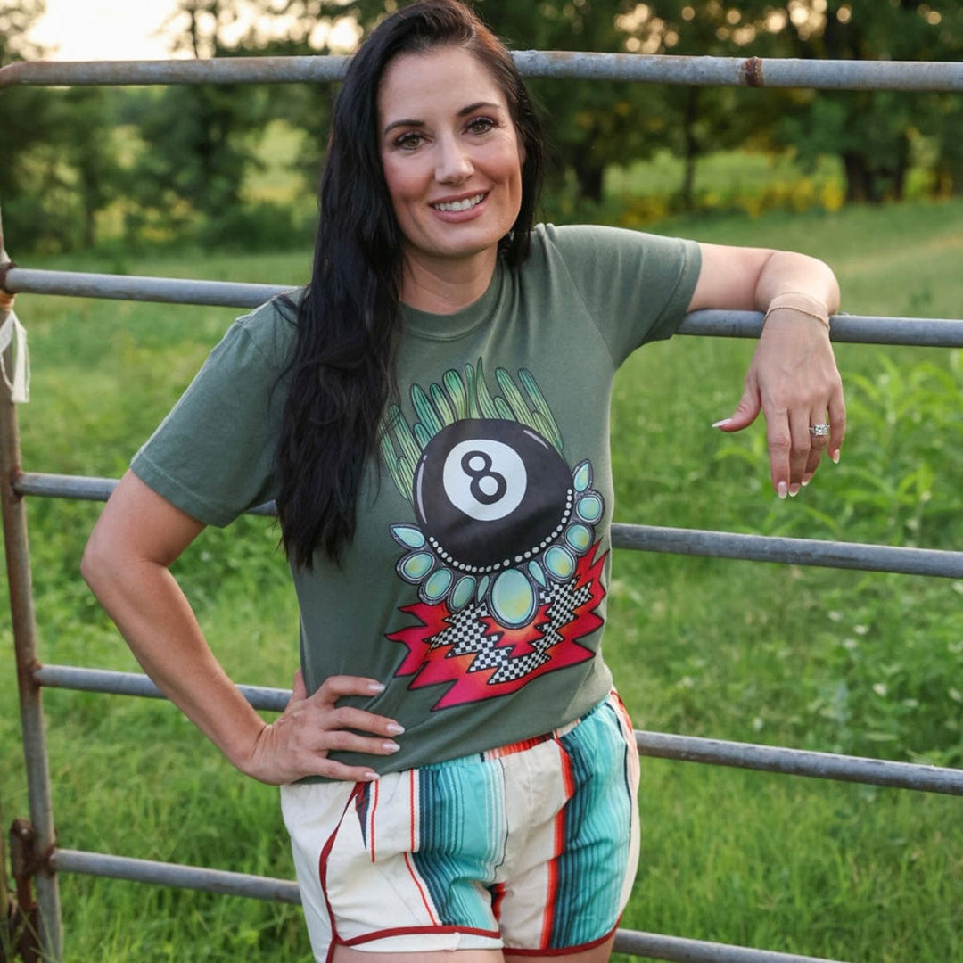 FestiviTees Women - Apparel - Shirts - T-Shirts 8 Ball Cactus Graphic Tee