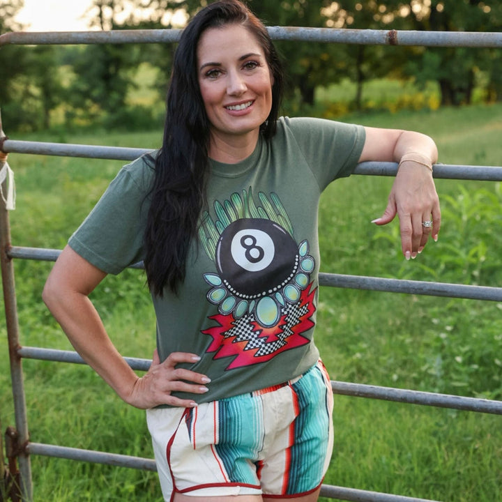 FestiviTees Women - Apparel - Shirts - T-Shirts 8 Ball Cactus Graphic Tee