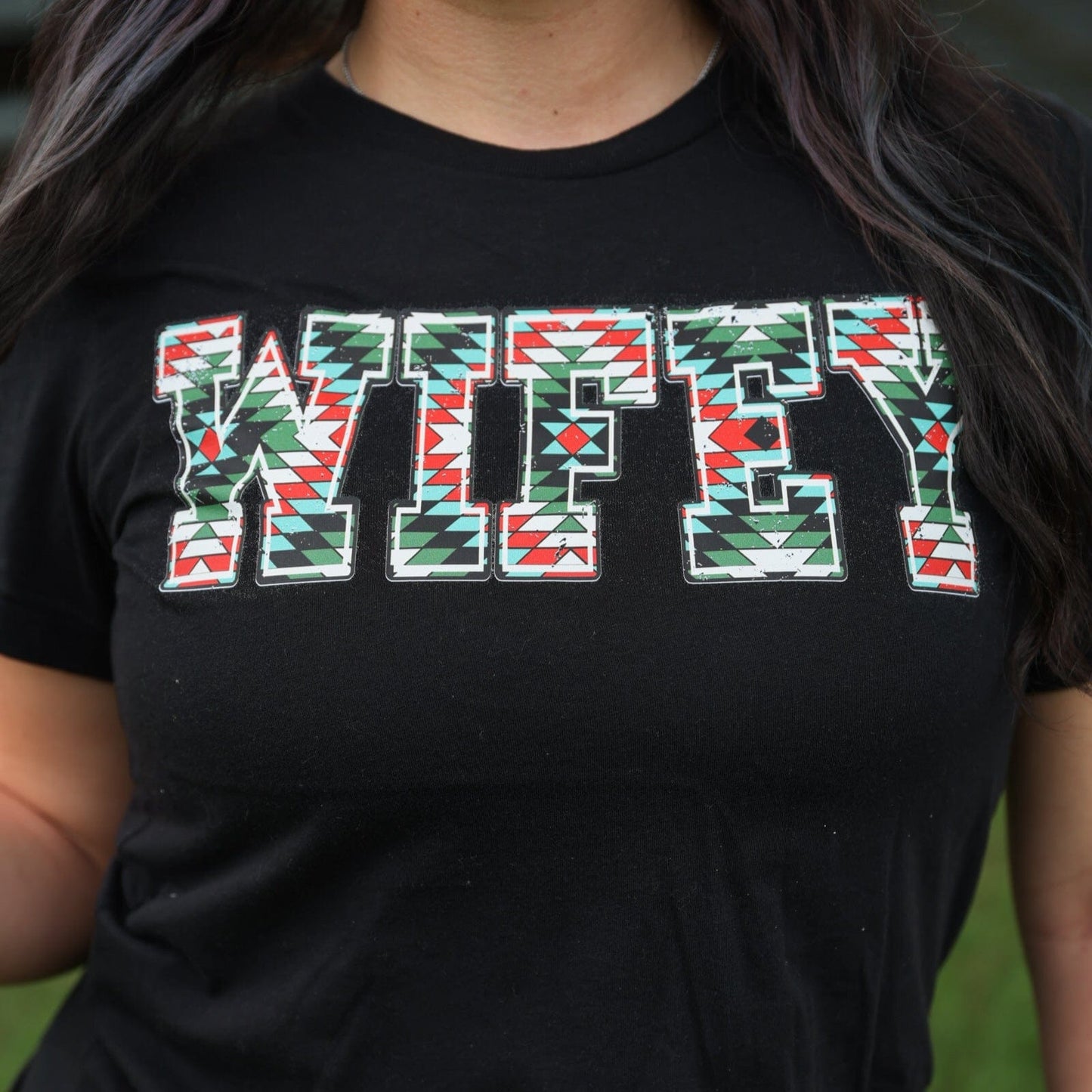FestiviTees Women - Apparel - Shirts - T-Shirts Aztec Wifey Soft Graphic Tee