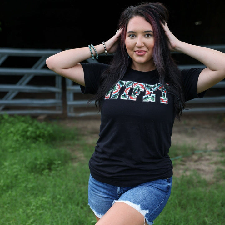 FestiviTees Women - Apparel - Shirts - T-Shirts Aztec Wifey Soft Graphic Tee