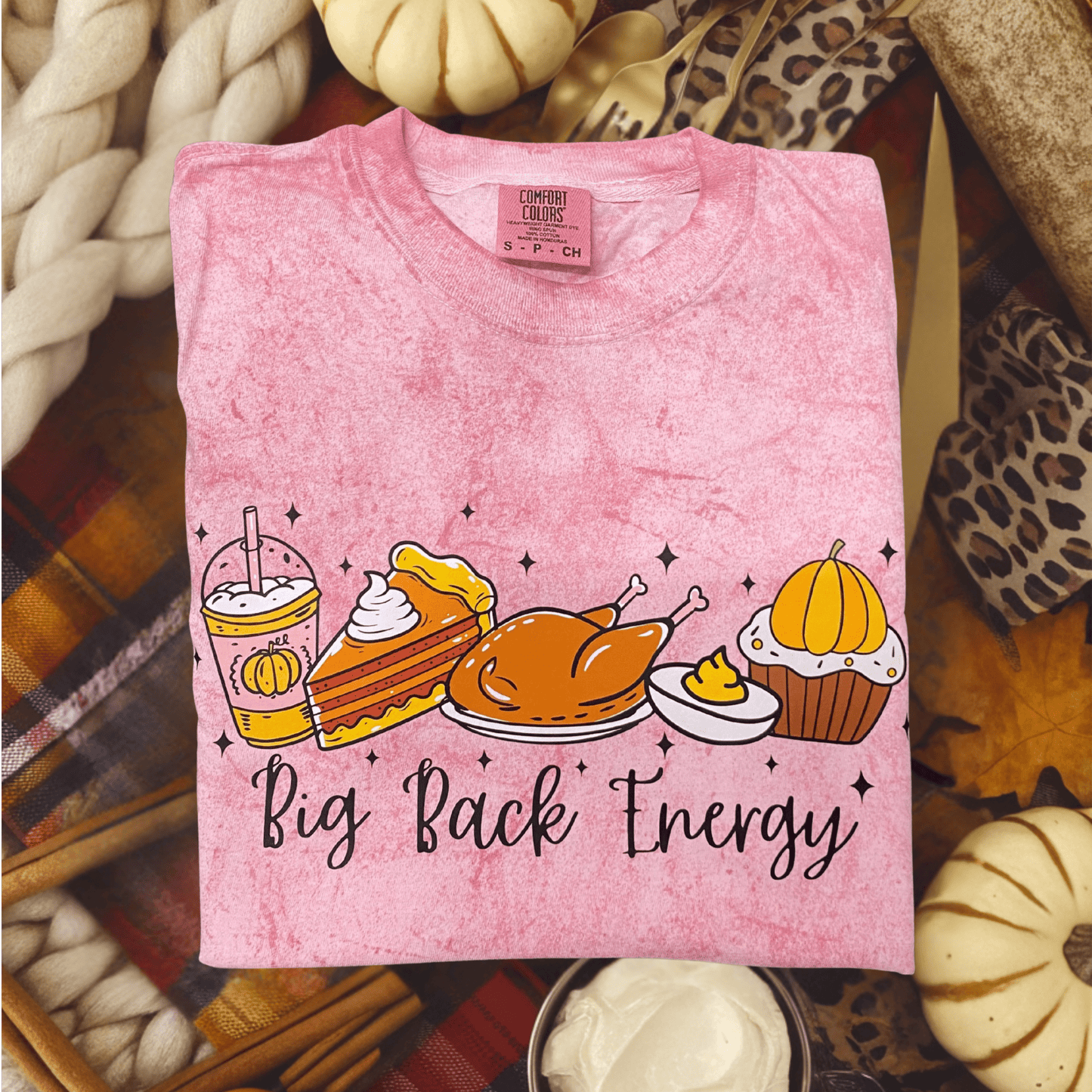 FestiviTees Women - Apparel - Shirts - T-Shirts Big Back Energy Graphic Tee