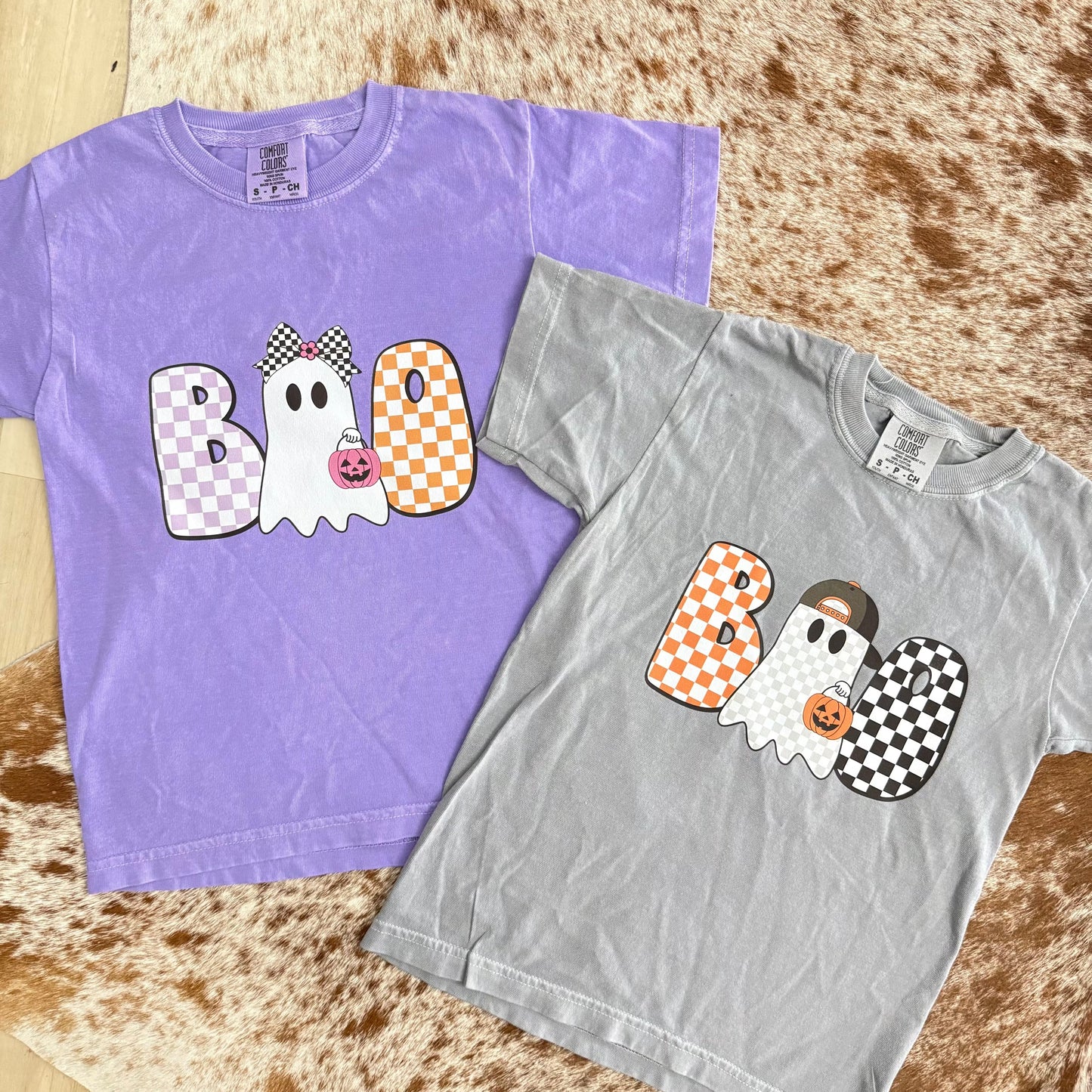 FestiviTees Women - Apparel - Shirts - T-Shirts Boy & Girl BOO Ghost Graphic Tee