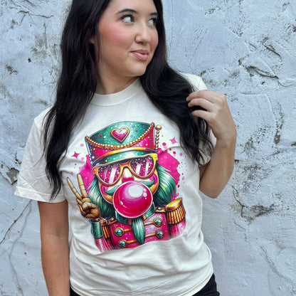 FestiviTees Women - Apparel - Shirts - T-Shirts Bubblegum Nutcracker Graphic Tee