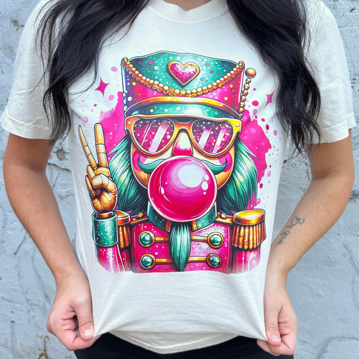 FestiviTees Women - Apparel - Shirts - T-Shirts Bubblegum Nutcracker Graphic Tee