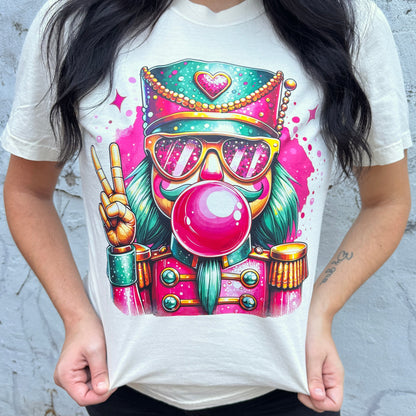 FestiviTees Women - Apparel - Shirts - T-Shirts Bubblegum Nutcracker Graphic Tee