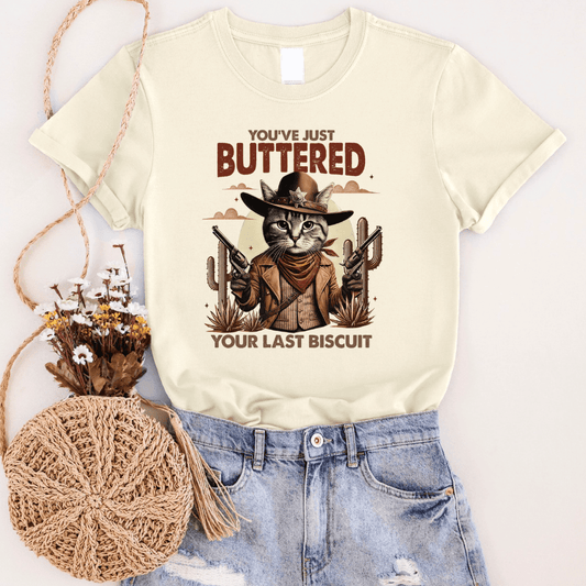 FestiviTees Women - Apparel - Shirts - T-Shirts Buttered Your Last Biscuit Graphic Tee
