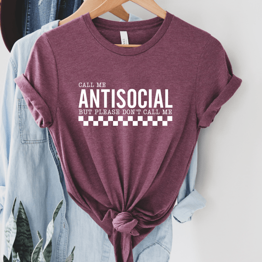 FestiviTees Women - Apparel - Shirts - T-Shirts Call Me Antisocial Graphic Tee