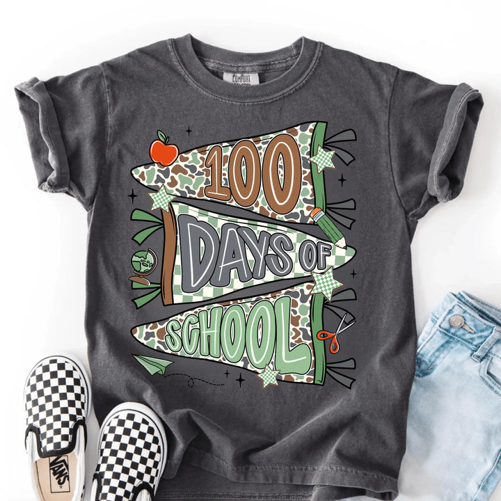 FestiviTees Women - Apparel - Shirts - T-Shirts Camo 100 Days Graphic Tee