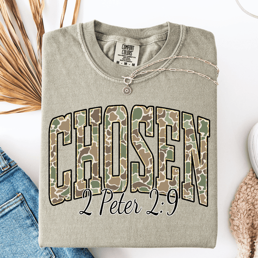 FestiviTees Women - Apparel - Shirts - T-Shirts Camo Chosen Graphic Tee