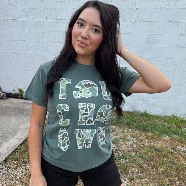 Envy Stylz Boutique Women - Apparel - Shirts - T-Shirts Camo Touchdown Graphic Tee