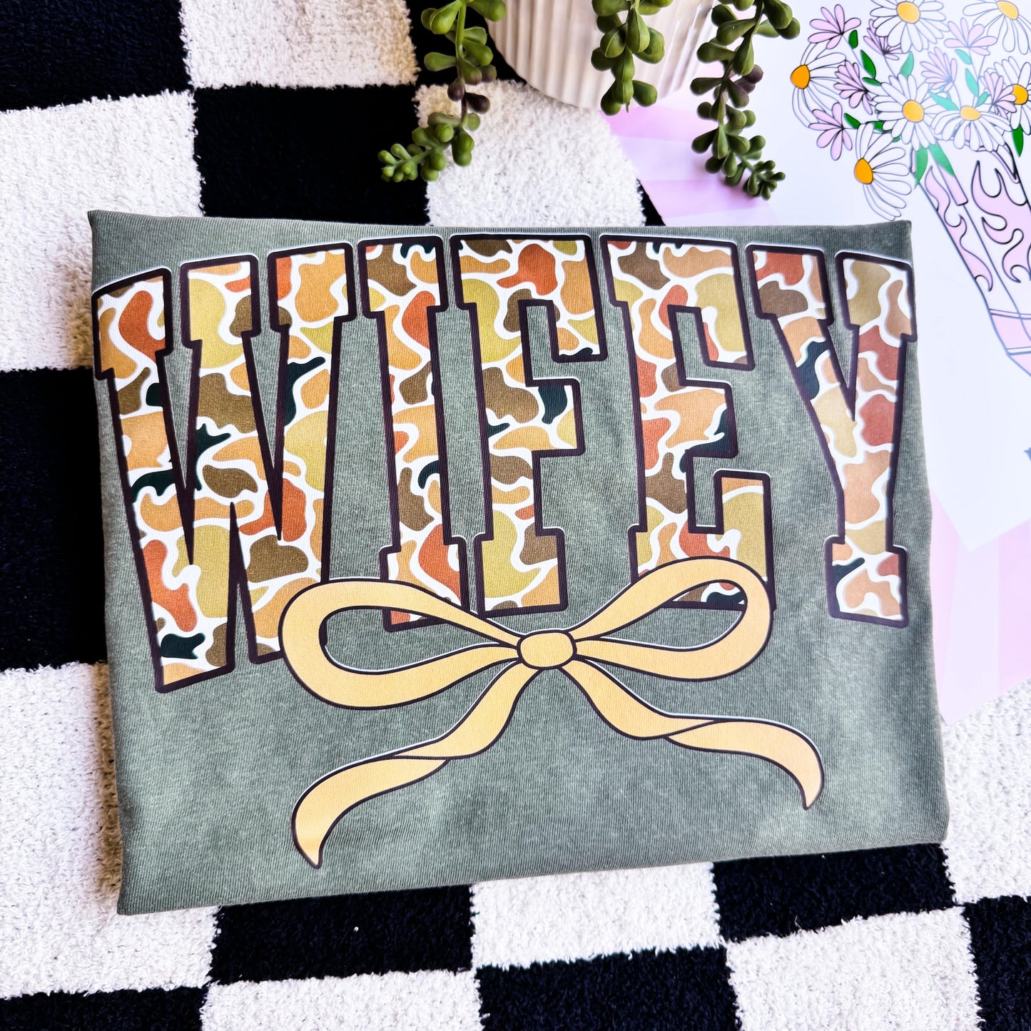 FestiviTees Women - Apparel - Shirts - T-Shirts Camo Wifey Graphic Tee