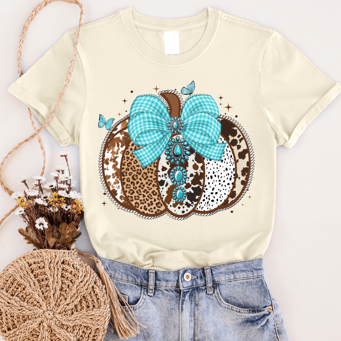 FestiviTees Women - Apparel - Shirts - T-Shirts Concho Pumpkin Graphic Tee