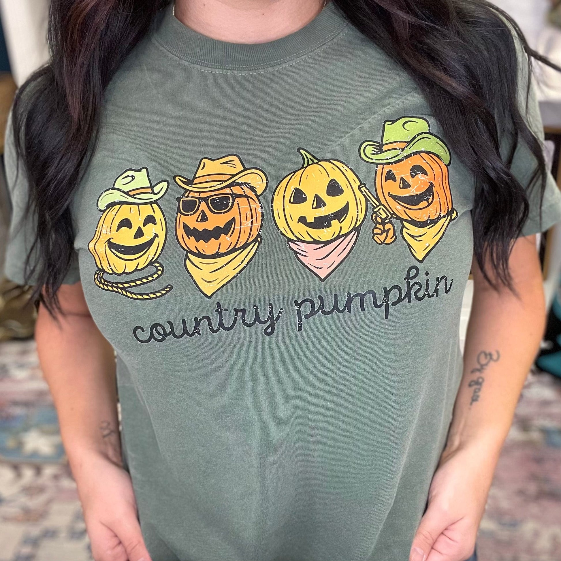 FestiviTees Women - Apparel - Shirts - T-Shirts Country Pumpkin Graphic Tee