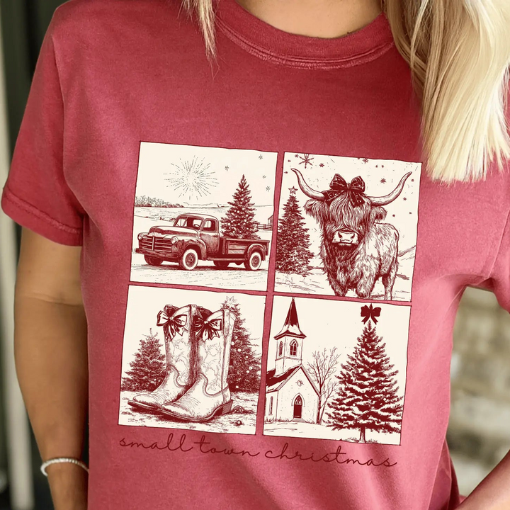 Small Town Christmas Country Graphic Tee product image 1