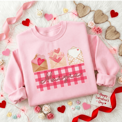 FestiviTees Women - Apparel - Shirts - T-Shirts Custom Valentine Crewneck Love Letters Graphic