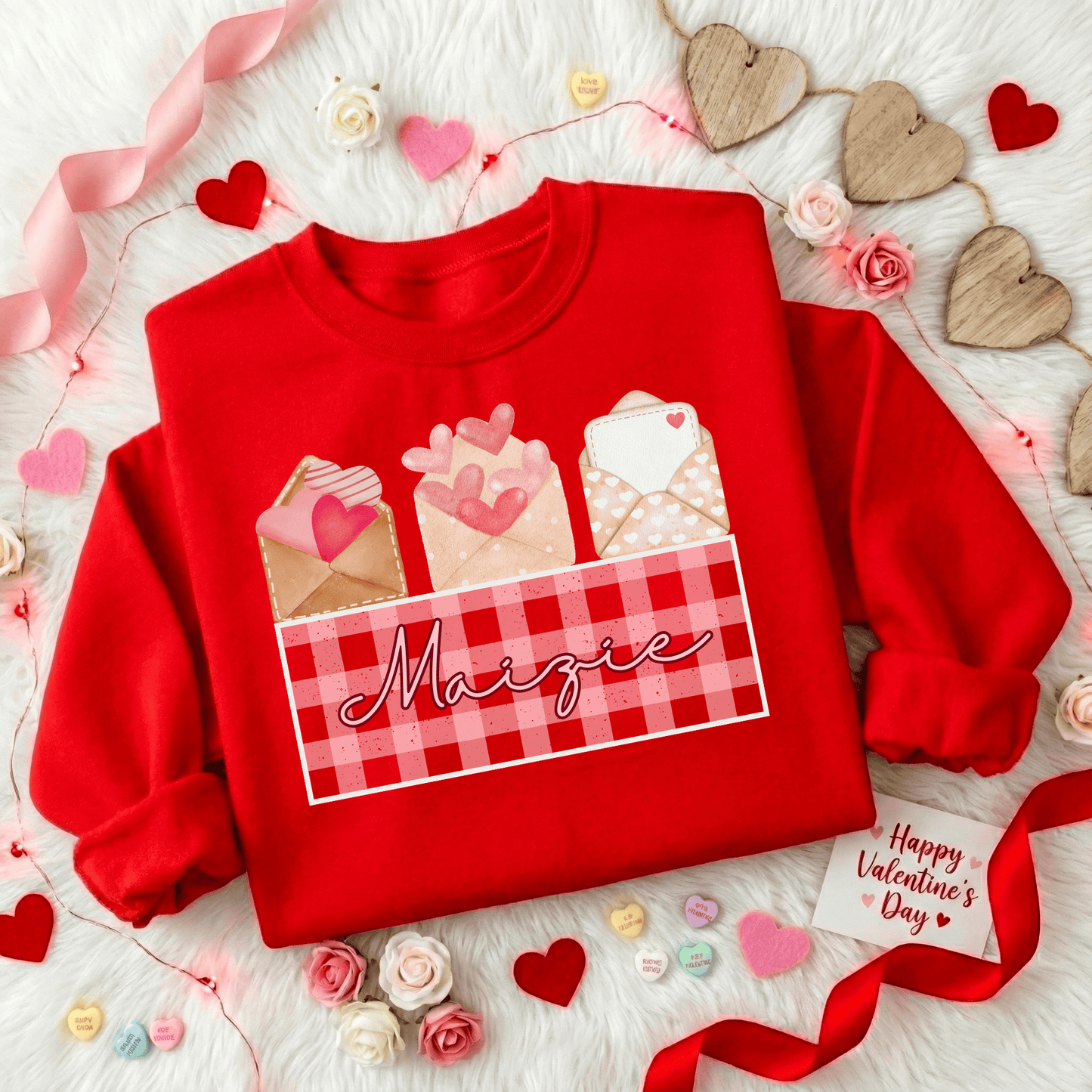 FestiviTees Women - Apparel - Shirts - T-Shirts Custom Valentine Crewneck Love Letters Graphic