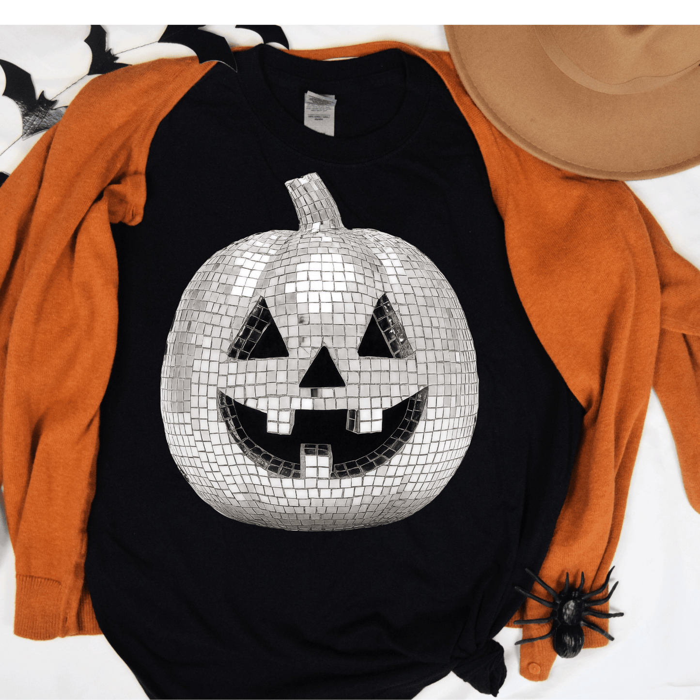 FestiviTees Women - Apparel - Shirts - T-Shirts Disco Jack O Lantern Graphic Tee