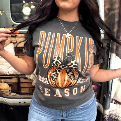 FestiviTees Women - Apparel - Shirts - T-Shirts Distressed Pumpkin Season Graphic Tee