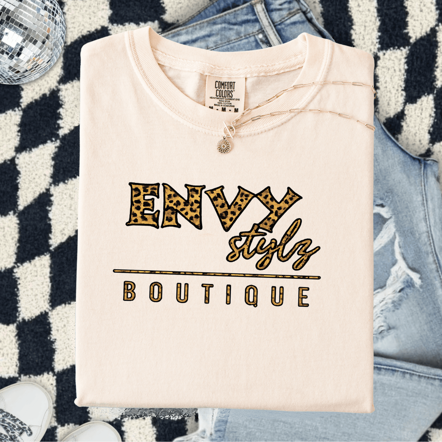 FestiviTees Women - Apparel - Shirts - T-Shirts Envy Stylz Leopard Logo Graphic Tee