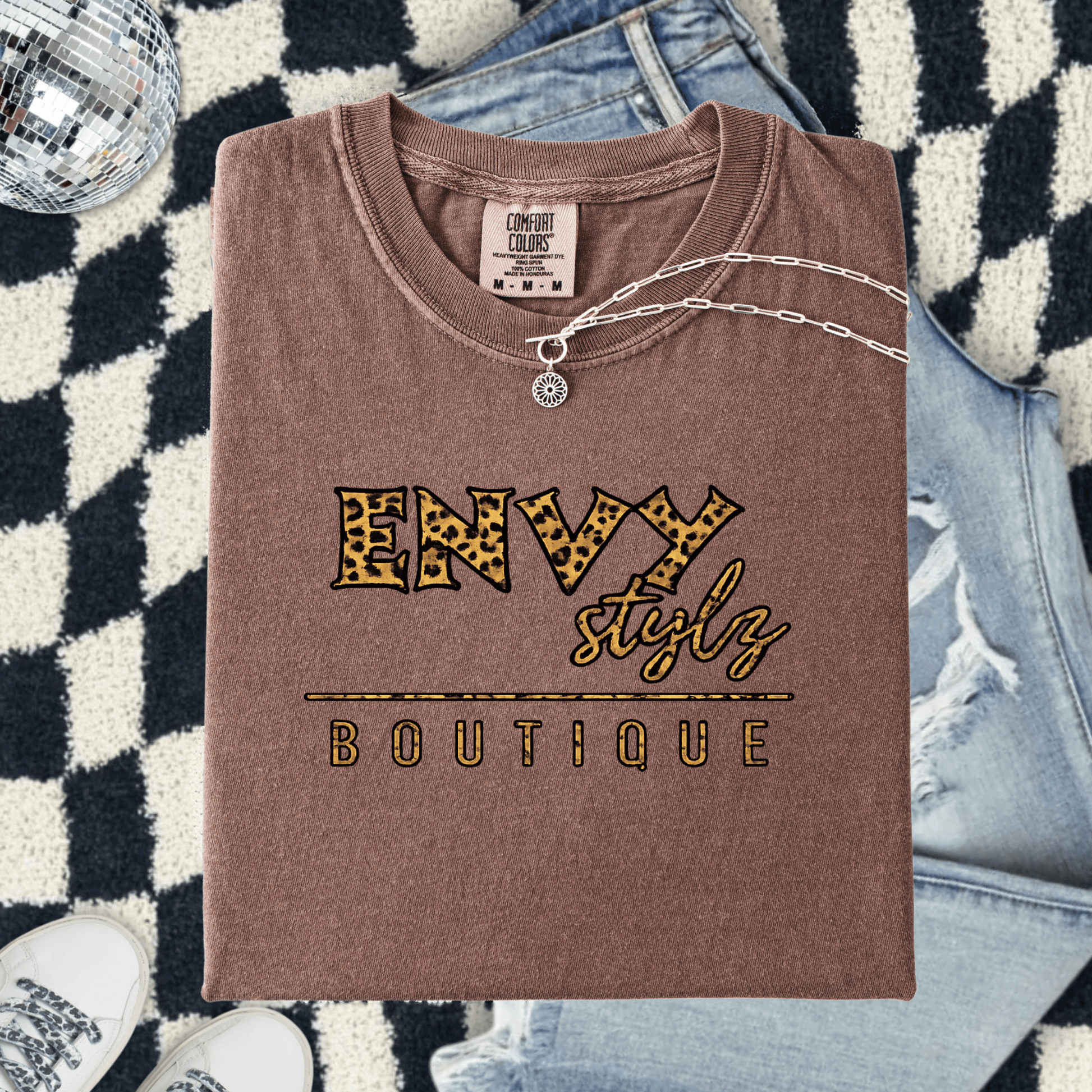 FestiviTees Women - Apparel - Shirts - T-Shirts Envy Stylz Leopard Logo Graphic Tee