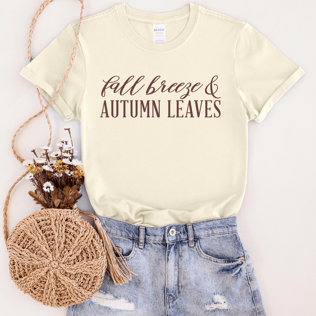 FestiviTees Women - Apparel - Shirts - T-Shirts Fall Breeze &amp; Autumn Leaves Graphic Tee