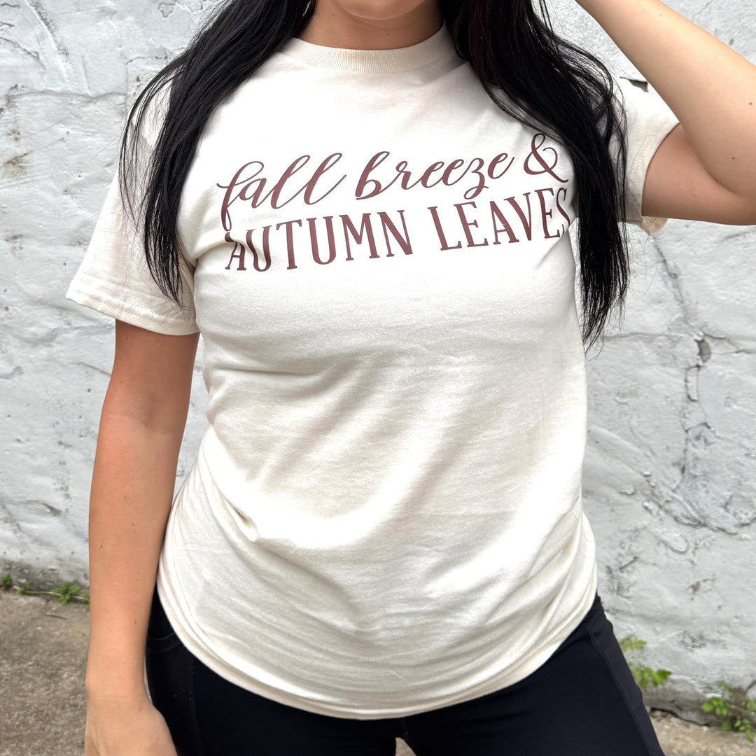 FestiviTees Women - Apparel - Shirts - T-Shirts Fall Breeze &amp; Autumn Leaves Graphic Tee