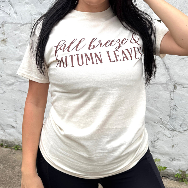 FestiviTees Women - Apparel - Shirts - T-Shirts Fall Breeze &amp; Autumn Leaves Graphic Tee