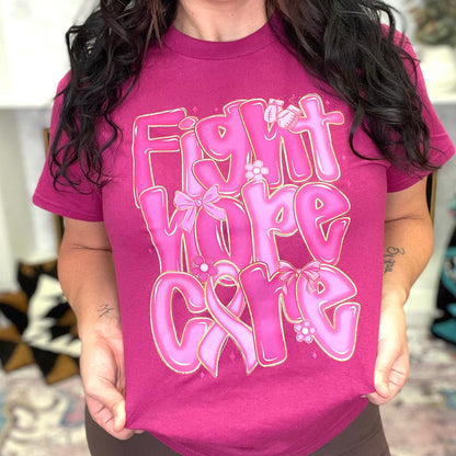 FestiviTees Women - Apparel - Shirts - T-Shirts Fight. Hope. Cure. Graphic Tee