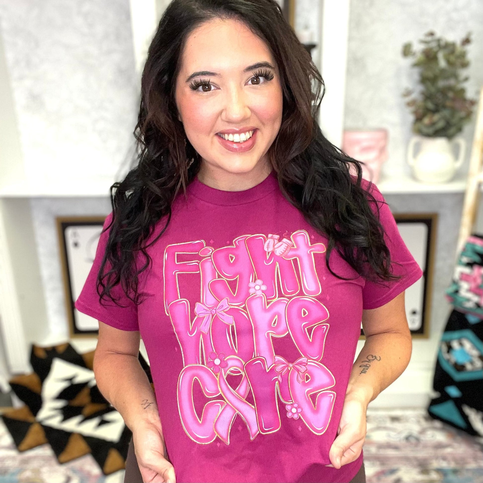 FestiviTees Women - Apparel - Shirts - T-Shirts Fight. Hope. Cure. Graphic Tee