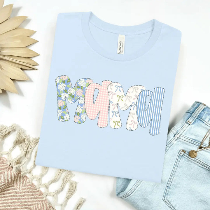 Envy Stylz Boutique Women - Apparel - Shirts - T-Shirts Floral &amp; Bows Mama Bubble Letters Graphic Tee