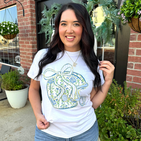 FestiviTees Women - Apparel - Shirts - T-Shirts Floral Football Helmet Graphic Tee