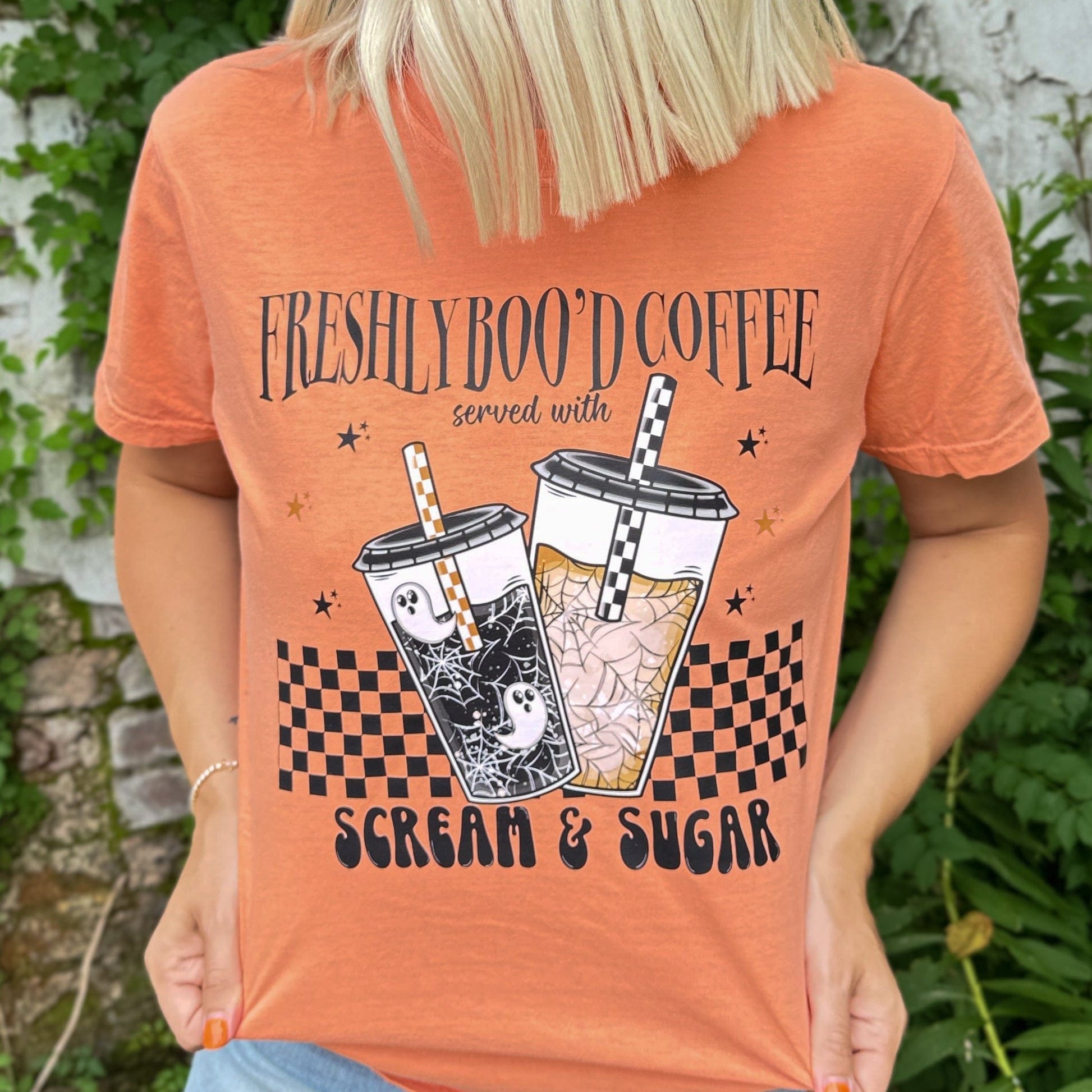 FestiviTees Women - Apparel - Shirts - T-Shirts Freshly Boo’d Coffee Soft Graphic Tee