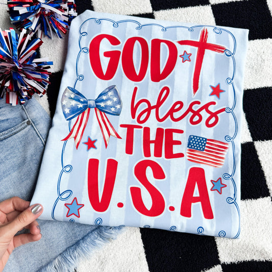 FestiviTees Women - Apparel - Shirts - T-Shirts God Bless The USA Graphic Tee