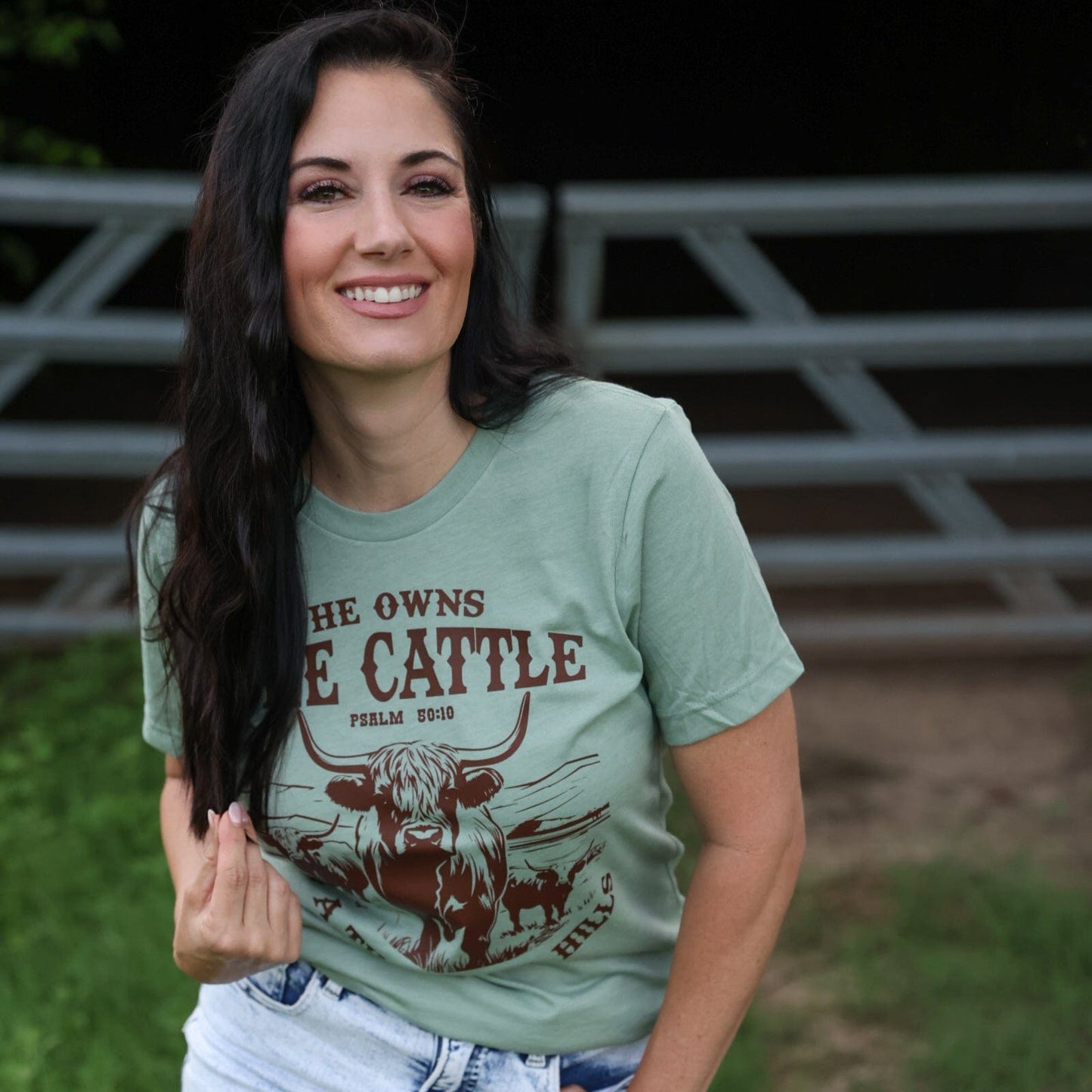 FestiviTees Women - Apparel - Shirts - T-Shirts He Owns the Cattle Psalm 50:10 Soft Graphic Tee