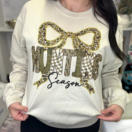 FestiviTees Women - Apparel - Shirts - T-Shirts Hunting Season Bow Graphic Crewneck