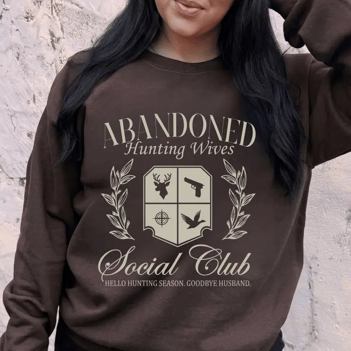 Abandoned Hunting Wife Social Club Brown Crewneck product image