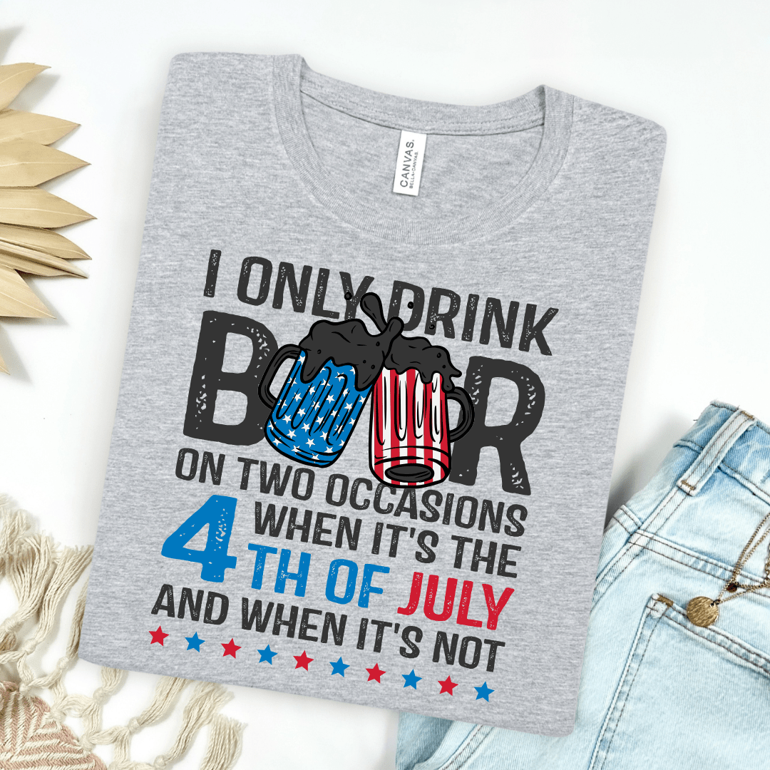 FestiviTees Women - Apparel - Shirts - T-Shirts I Only Drink On 2 Occasions Graphic Tee