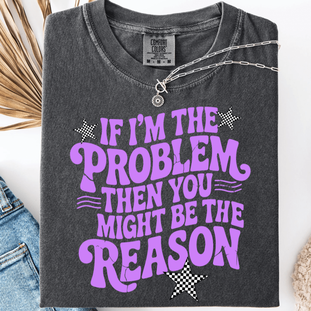 FestiviTees Women - Apparel - Shirts - T-Shirts If I'm The Problem Checkered Graphic Tee