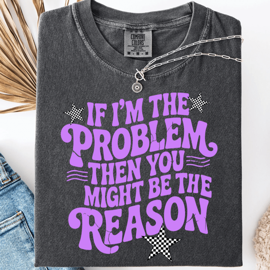 FestiviTees Women - Apparel - Shirts - T-Shirts If I'm The Problem Checkered Graphic Tee